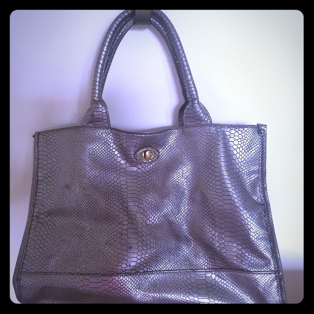 Large Silver Tote